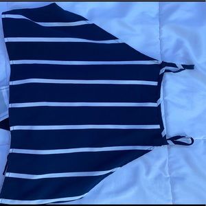 Navy Blue Crop Top